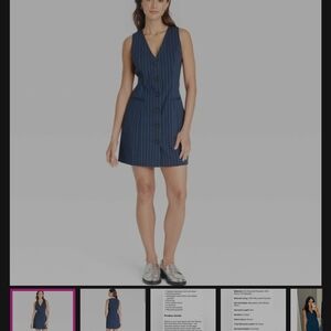 Steve Madden Navy Pinstripe Mini Dress